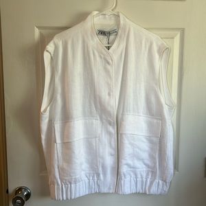 Zara oversized linen vest